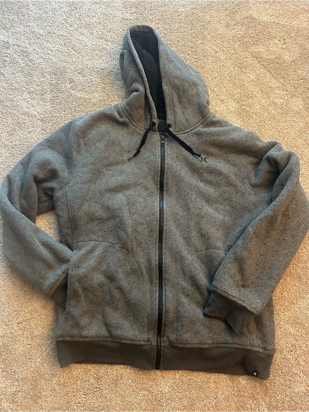 Hurley Gray Full-Zip Hooded Jacket